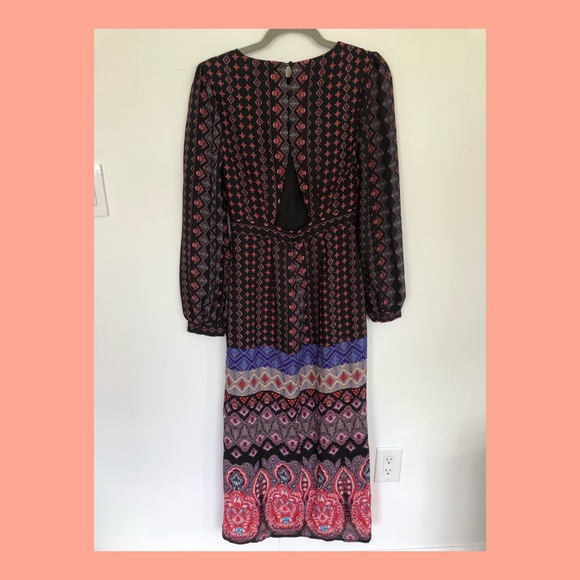 NEW F21 Print Midi Dress - Picture 2 of 4